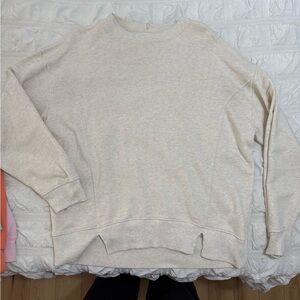 Aerie Soft Cream Crew Neck Sweater